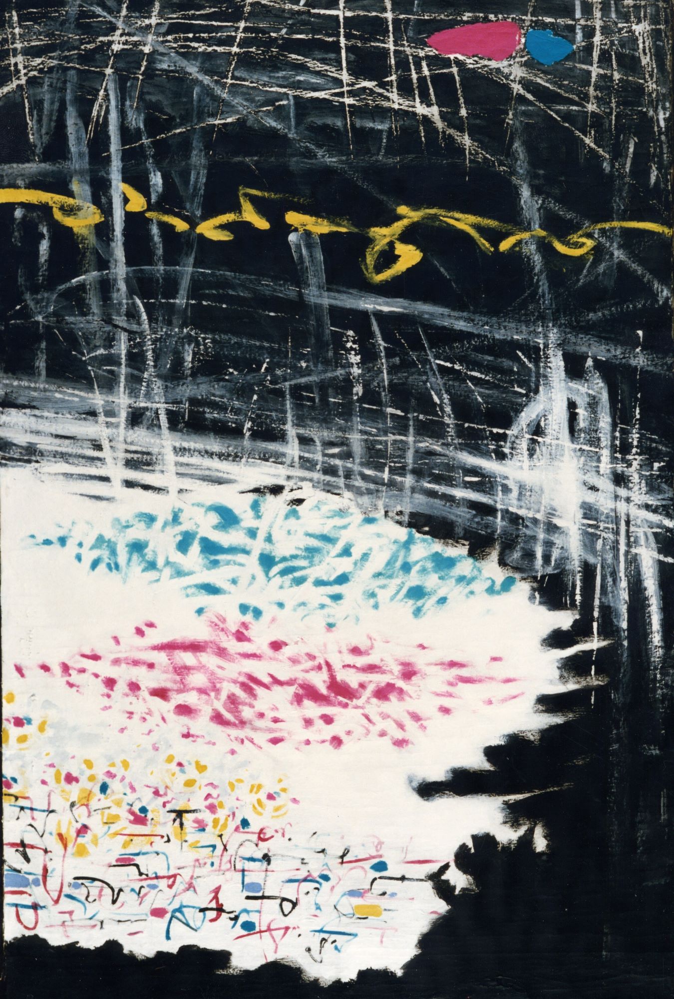 1955 - Dissonanze, tempera su tela, 147x96 cm