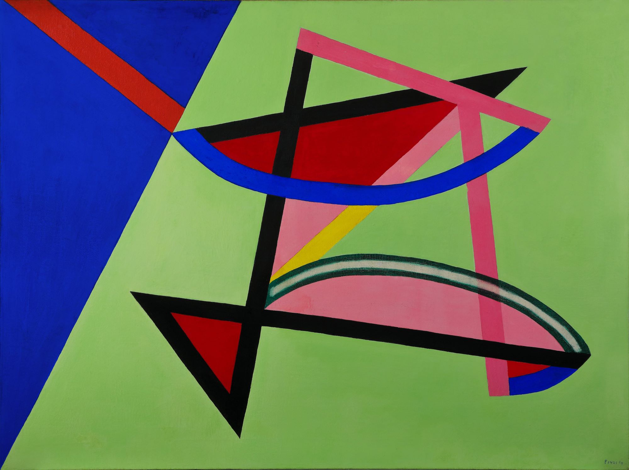 1950-51 - Invenzione N. 3, tempera e olio su tela, 73x96 cm